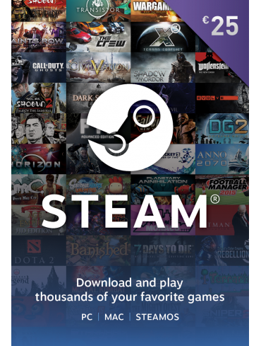 25 Euro Steam Wallet Key Codes